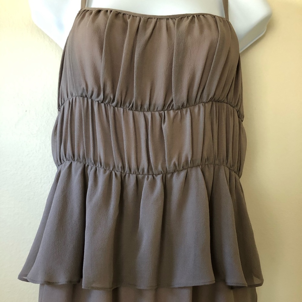 NWT Anthropologie Moulinette Soeurs Taupe Party Dress Size 8